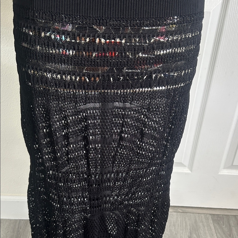 Zac Posen Black Crochet Maxi Dress - Picture 6 of 10